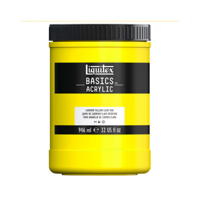 Акриловая краска Liquitex BASICS, 946 мл Кадмий желтый светлый