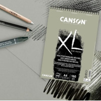 Альбом для эскизов на спирали XL Sand Grain 160 г, 21x29,7 см - A4, 40 листов, Canson, Grey
