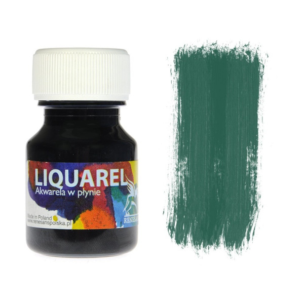 Рідка акварельна фарба Renesans LIQUAREL, 30 мл, №151 Справжній зелений