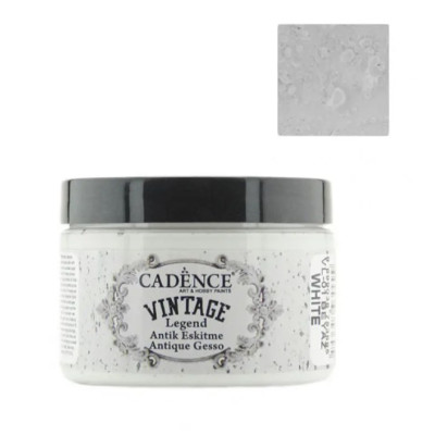 Акриловая краска-грунт с эффектом состаривания Cadence Vintage Legend, 150 мл, Белый