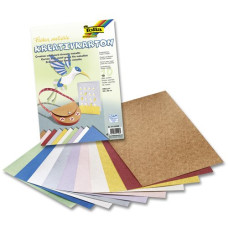 Набір дизайнерського паперу Folia, Creative Card Threads metallic 230 г/м2, 23x33 см, Нитки металік, 10 аркушів