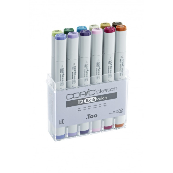 Комплект маркерів Copic Sketch Set EX-6 12 шт, 21075410 Copic