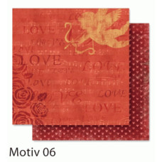 Дизайнерская бумага Folia Design Papers Romantic Романтика 190 г/м2, 30,5x30,5 см №06
