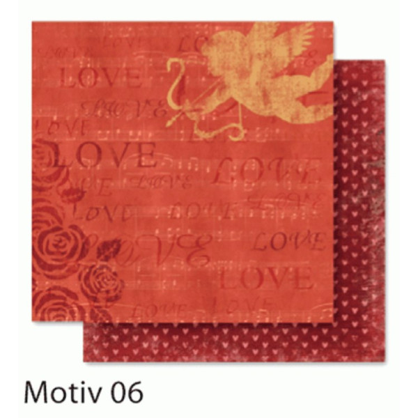 Дизайнерський папір Folia Design Papers Romantic Романтика 190 г/м2, 30,5x30,5 см №06