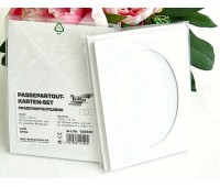 Заготовка для листівки овального паспарту Folia, 220 г/м2, 10,5x15 см, № 00 White Біла