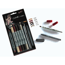 Набір спиртових маркерів Copic Ciao Set 5+1 Manga boys + лайнер, 6 шт
