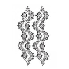 Кружевной трансфер черный Water Application Lace Transfer Cadence Black, 17х25 см