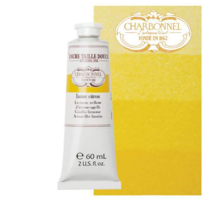 Краска гравюрная Lefranc Bourgeois 60 мл Lemon Yellow Лимонный Желтый