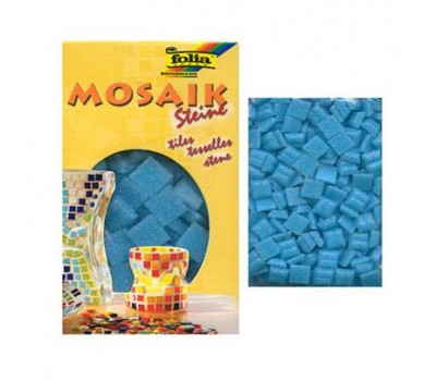 Мозаика, Folia Mosaic-glass tiles 200 г/м2, 10x10 мм (300 шт) №30 Sky blue (Небесно голубой)