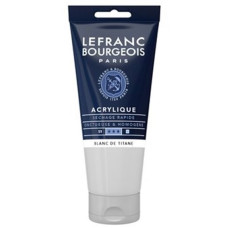 Акрилова фарба Lefranc Fine Acrylic Color 80 мл, 008 Titanium white Титанові білила