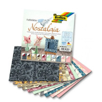 Набір паперу для орігамі Folia Nostalgia, 80 г/м2, 15х15 см, 50 аркушів