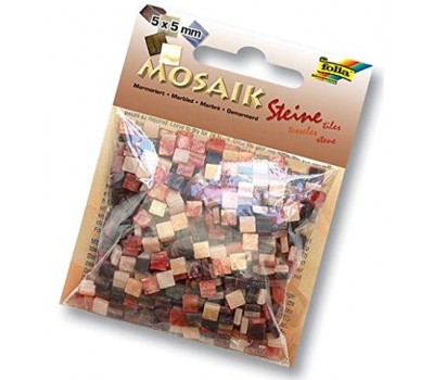 Мозаика, Folia мраморная Marbled 45 г/м2, 5x5 мм (700 шт), №01 Red (Красный)