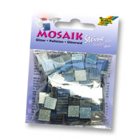 Мозаика глиттерная Folia Glitter, 45 г/м2, 5x5 мм, 700 шт, № 02 Blue Синий