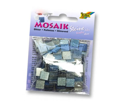 Мозаїка глітерна Folia Glitter, 45 г/м2, 5x5 мм, 700 шт № 02 Blue Синій