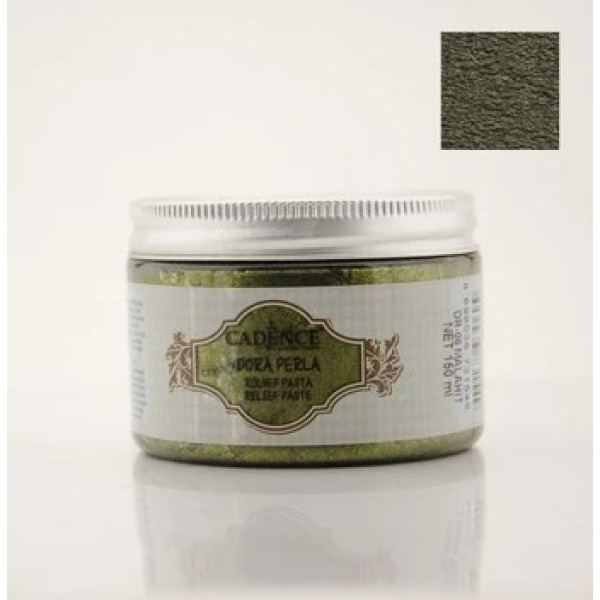Объемная паста Dora Perla Metallic Relief Paste Cadence, 150, №6 Malahit Малахит