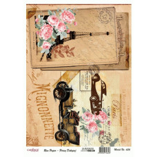Декупажная карта на рисовой бумаге Rice Paper Decoupage Cadence, №436