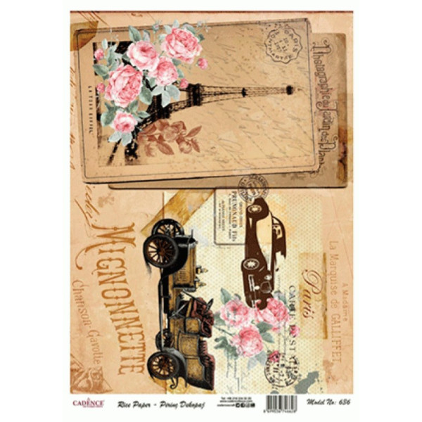 Декупажная карта на рисовой бумаге Rice Paper Decoupage Cadence, №436