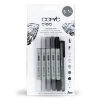 Набор маркеров Copic Ciao Set 5+1 (серые цвета + лайнер)