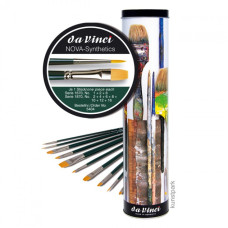 Набір пензля синтетика daVinci в метал. футляри Nova Brush Set 10 шт, 5404 Da Vinci арт 5404