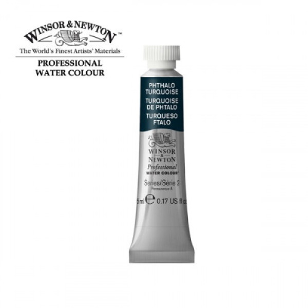 Акварельна фарба Winsor Newton Professional, №526, Phthalo Turquoise Фтало Бірюзовий, 5 мл