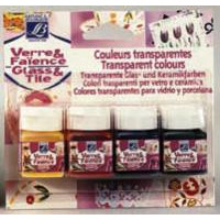 Набор витражных красок Glass Tile 4 х 20 мл прозрачные, артикул 210958