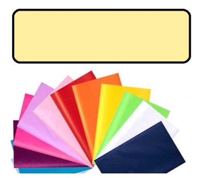 Бумага оберточная тишью однотонная Folia Tissue Paper 20 г/м2, 50x70 см, 13 листов, №12 Lemon yellow Лимонно-жёлтый