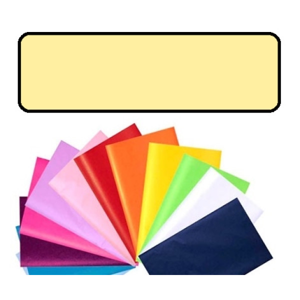 Папір обгортковий тишею однотонний Folia Tissue Paper 20 г/м2, 50x70 см, 13 листів, №12 Lemon yellow Лимонно-жовтий