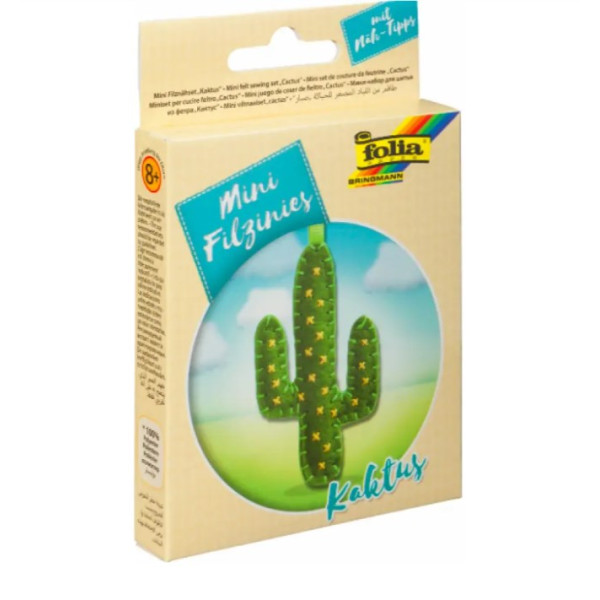 Набір із фетру для пошиття міні заготовки Folia Mini felt sewing sets, Кактус арт. 52911