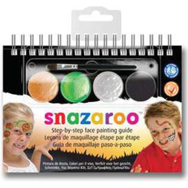 Фарби для гриму в наборі Snazaroo HALLOWEEN, 4 фарби + 1 кисть
