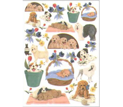 Декупажная карта на рисовой бумаге DECOUPAGE Napkin 35x50 см, (1) 528 Puppy