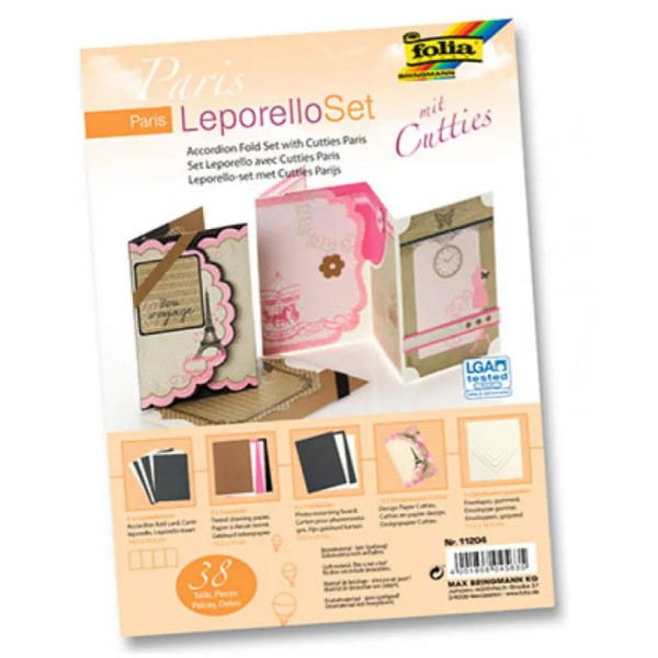 Набір листівок-фоторамок Folia Leporello-folding sets with Cutties Paris (Париж) арт. 11204
