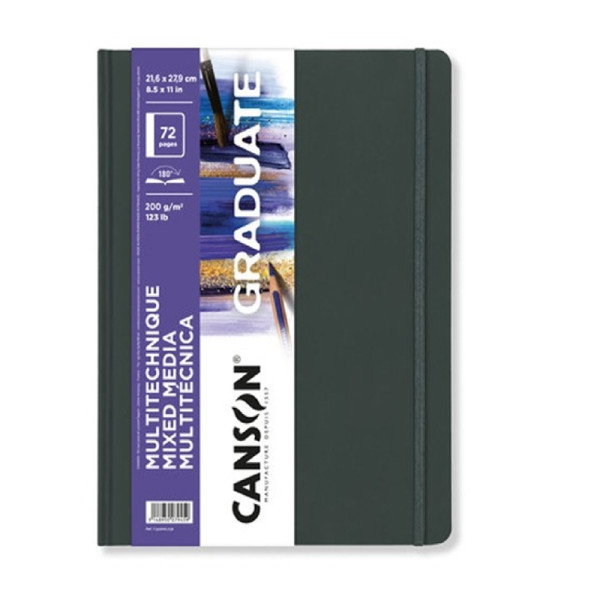 Блокнот Canson Graduate Books Mixed Media blanc 200 г, 14,8x21 см, 72 страницы