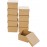 Бокс картонный для декора Folia Small Cardboard Box Natural, Square Квадрат, бежевый