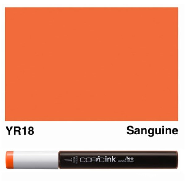 Заправка для маркерів COPIC Ink, YR18 Sanguine Коралово-червоний, 12 мл