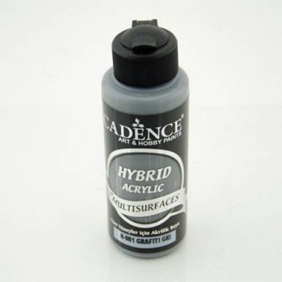 Універсальна акрилова фарба Hybrid Acrylic для Multisurfaces Cadence № 81, 120 мл, Graffiti Gray Сірий графіті