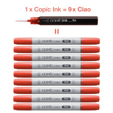 Чернила для заправки маркеров Copic Ink G-02 Spectrum green Спектральный зеленый, 12 мл