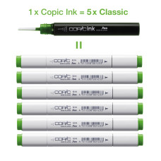 Чернила для заправки маркеров Copic Ink G-02 Spectrum green Спектральный зеленый, 12 мл
