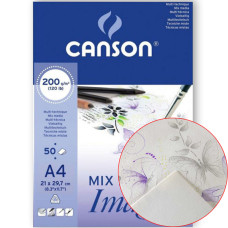 Альбом (склейка) універсальний Canson Mix Media Imagine, А4 (21*29,7см), 200 г/м2, 50 аркушів