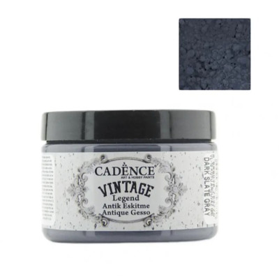 Акриловая краска-грунт с эффектом состаривания Cadence Vintage Legend, 150 мл, Стальной серый