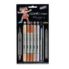 Набір маркерів для манги Copic Ciao Set Manga 4 (5 шт+1 лайнер)
