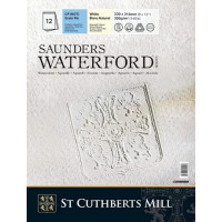 Альбом для акварели Saunders Waterford, CP, 100% cotton, White, 300 г, 23х31 см, 12 листов