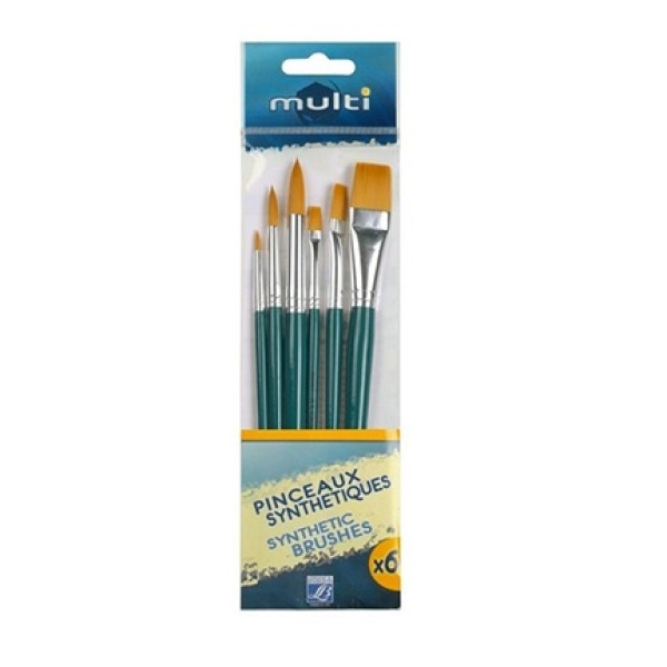 Набір пензлів синтетика MULTI Set, 6 шт