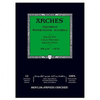 Альбом для акварели Arches холодной прессовки Arches Cold Pressed 300 гр/м2 21x29,7 см, 12 листов