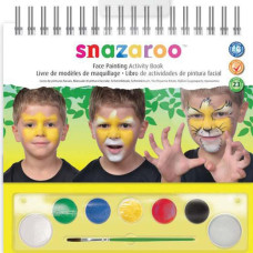 Набір фарб для гриму Snazaroo Activity kit, Пензель  + губка, 6 фарб арт 1196019