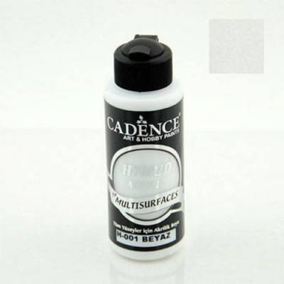Универсальная акриловая краска Hybrid Acrylic for Multisurfaces Cadence № 01, 120 мл, White Белый