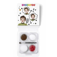 Набір фарб для гриму Mini Face Paint Snow Man Universal 3x3, 75 мл, Червоний, Коричневий, Білий
