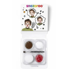 Набір фарб для гриму Mini Face Paint Snow Man Universal 3x3, 75 мл, Червоний, Коричневий, Білий