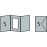 Заготовка для листівки квадратним паспарту Folia, 220 г/м2, 10,5x15 см, № 60 Silver Срібний