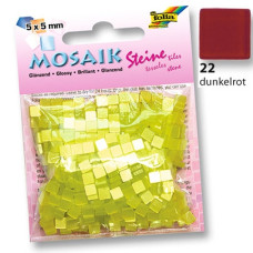 Мозаїка Folia Gloss 45 г/м2, 5x5 мм (700 шт), №22 Dark red (Бордовий)