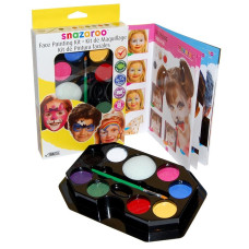 Набор красок для грима Snazaroo, кисточка Rainbow Palette Kit 8х2 мл арт 1180010